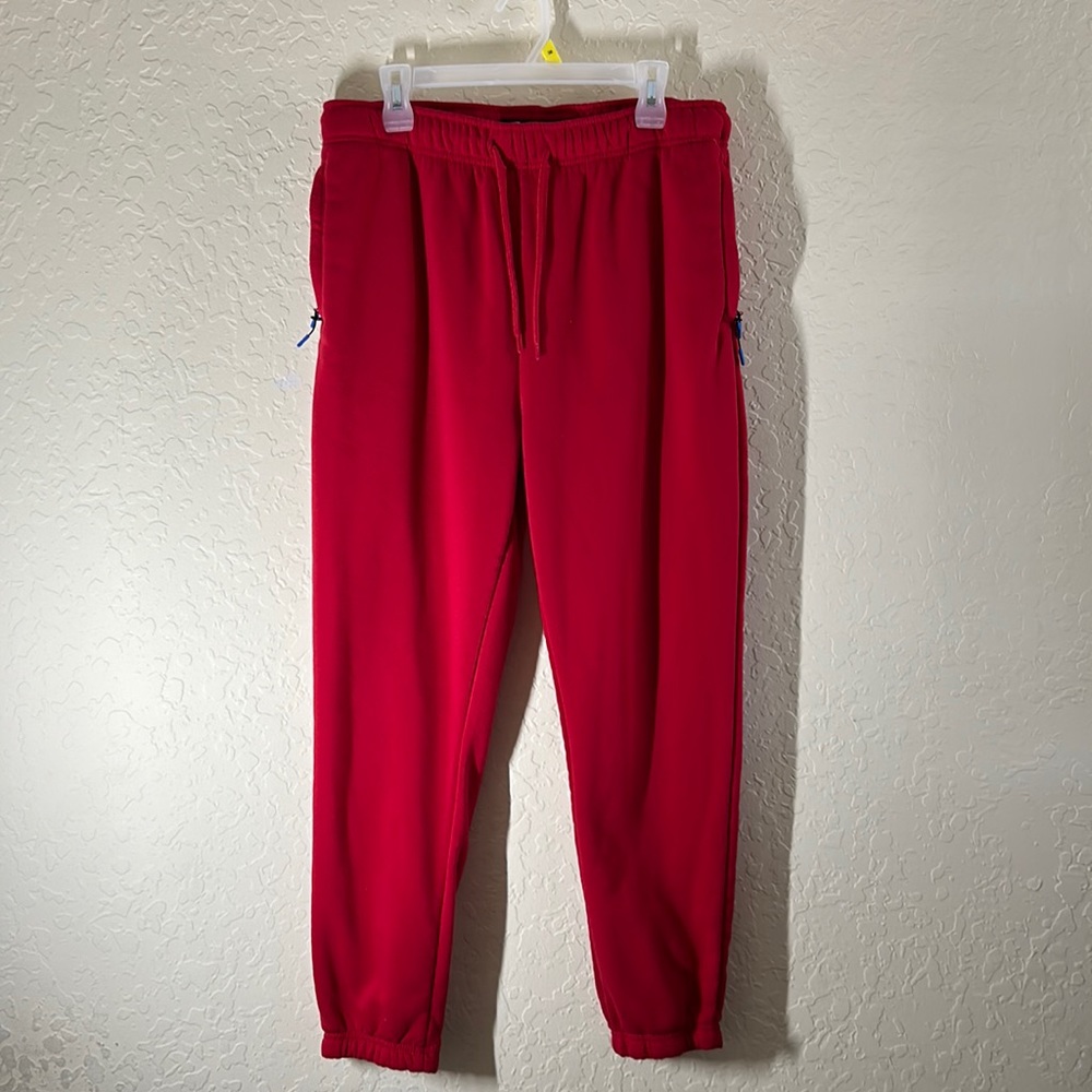 Men’s Brooklyn Cloth Sweatpants Red Size- Large
